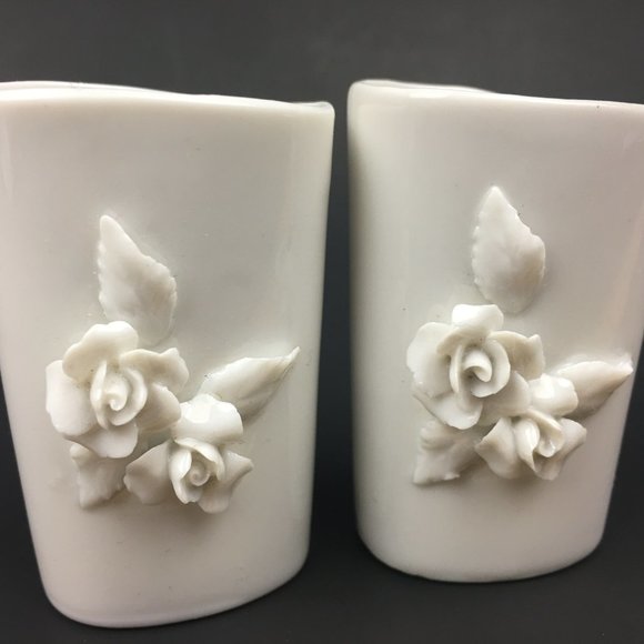 Vtg 60s‎ White Ceramic Porcelain Ashtray Match Hold - Picture 5 of 7